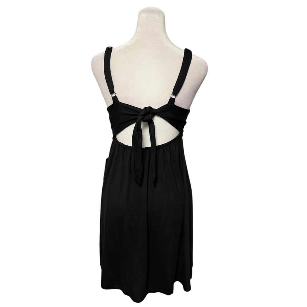 Volcom Easy Babe Black Tie Back Mini Dress Size Medium NWT - Picture 9 of 12